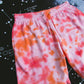 Red & Orange Crumple Tie Dye Shorts