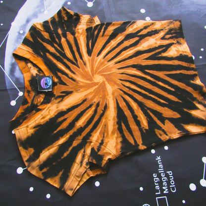 Spiral Bleach Tie Dye Crop T Shirt