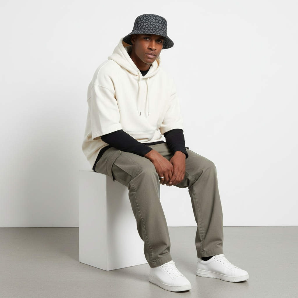 MAYA Bucket Hat Black Lifestyle