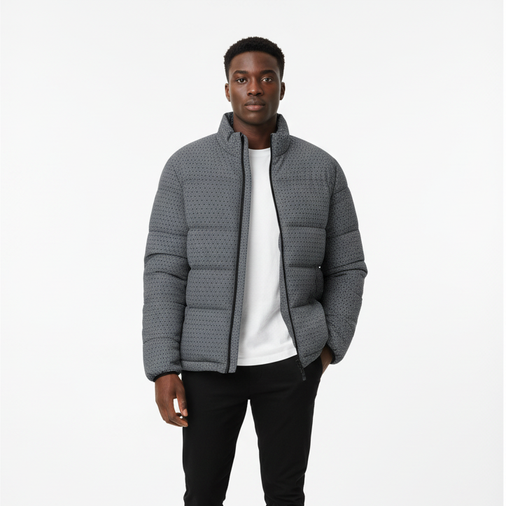 MAYA Puffer Dark Grey White