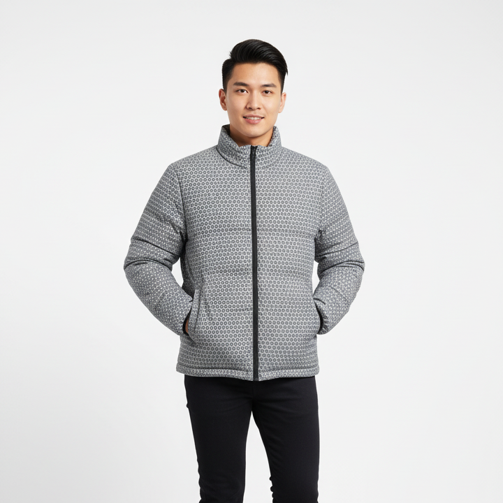MAYA Puffer Grey White