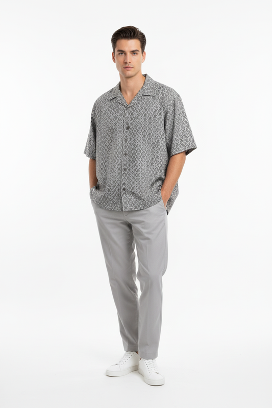 Men's 417 Cymatic AOP Boxy Hawaiian Shirt Lifestyle