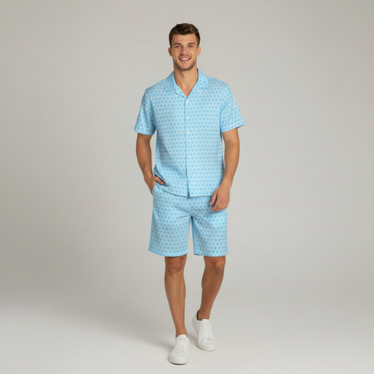 Men's "E-VEIL I" Cymatic AOP Summer Set