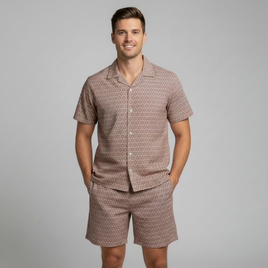 Men's "FREQNCY" Cymatic AOP Summer Set