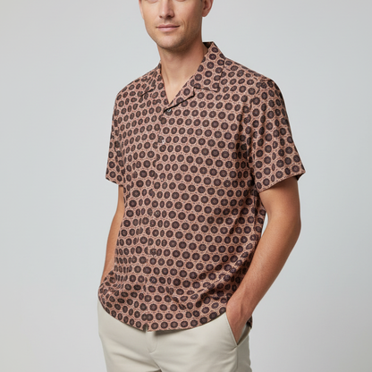 Men's TRIBAL Cymatic AOP Boxy Hawaiian Shirt Lifestyle