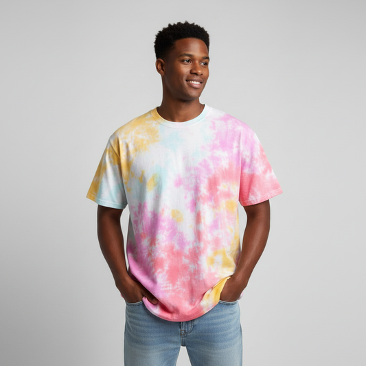 Red Pink Gold Aqua Crumple