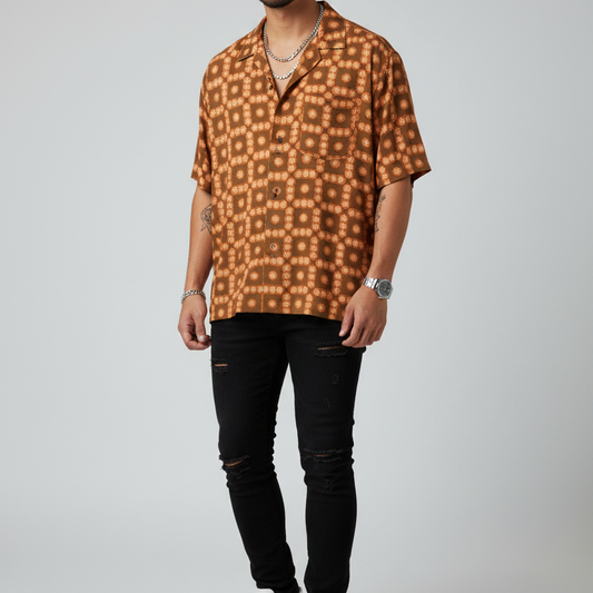 SOL Orange Boxy Shirt - New Model