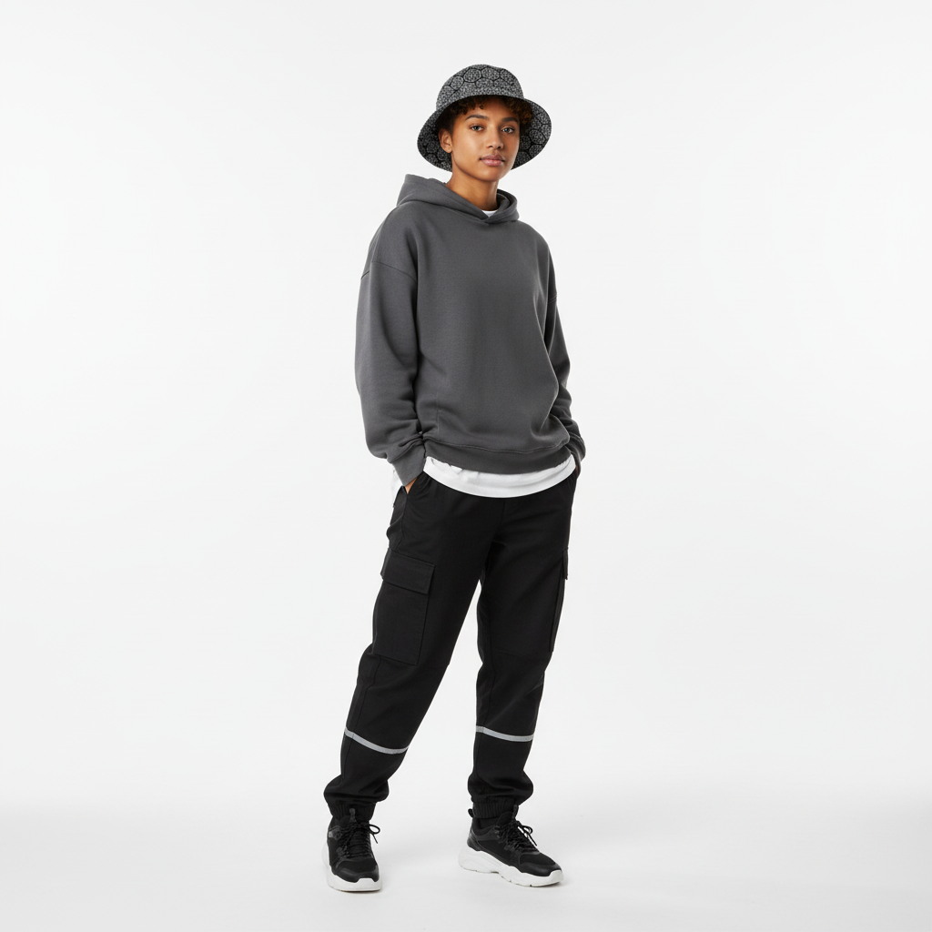 STMPUNK Black Bucket Hat Lifestyle