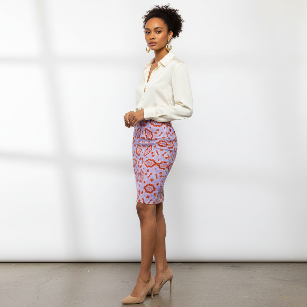 Women's "HEXA" Pencil Skirt - Full Length