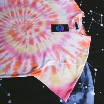 Red, Orange & Yellow Spiral Tie Dye T Shirt