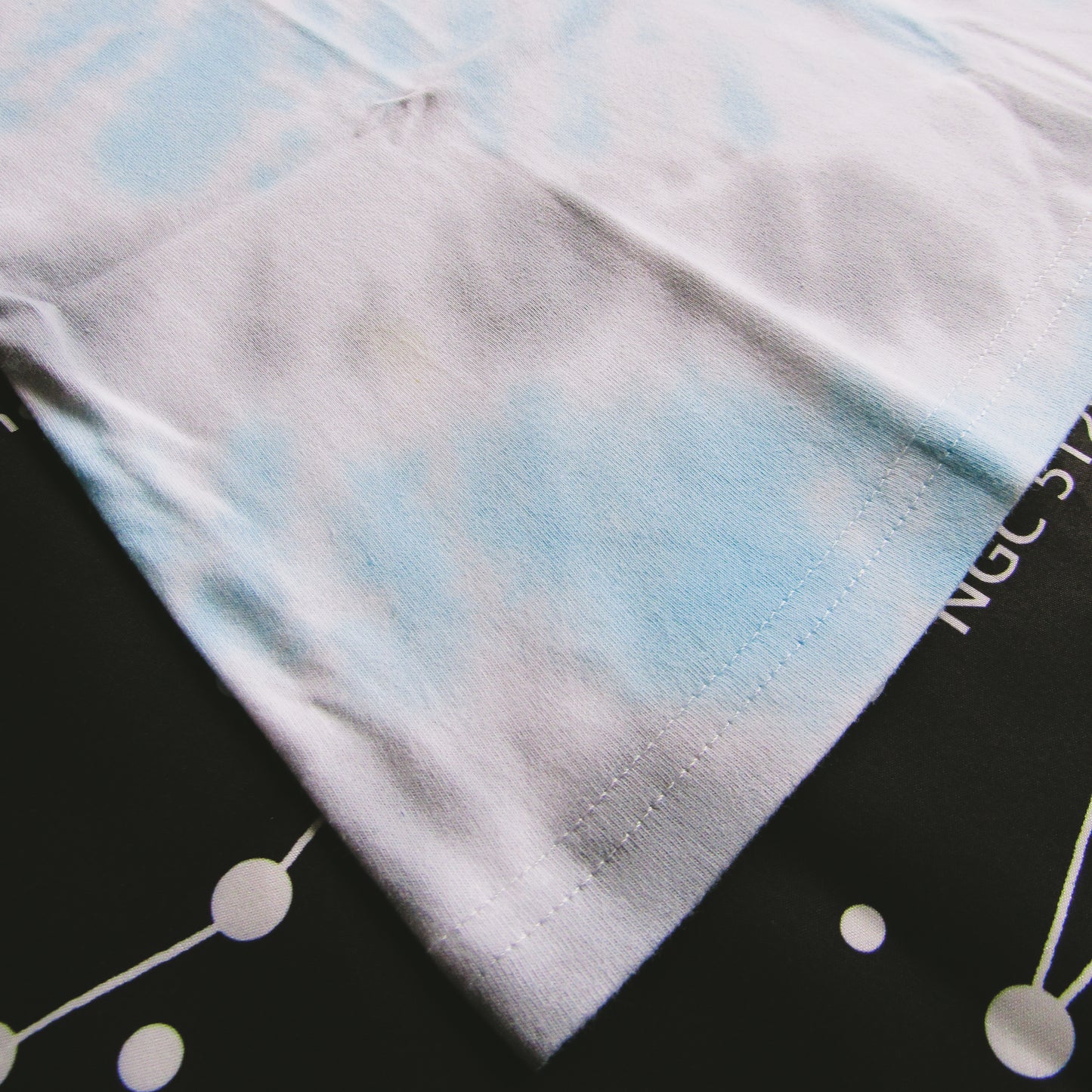 Grey & Sky Blue Spiral Tie Dye T Shirt