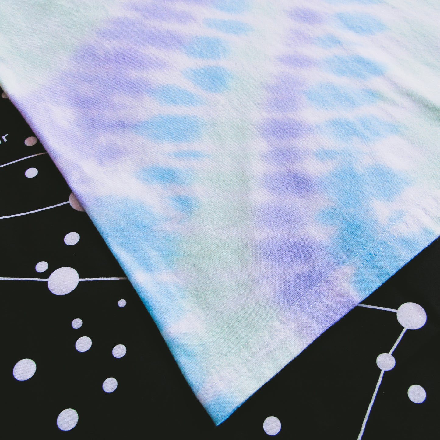 Grass Green, Sea Blue & Purple Sunburst Tie Dye T Shirt