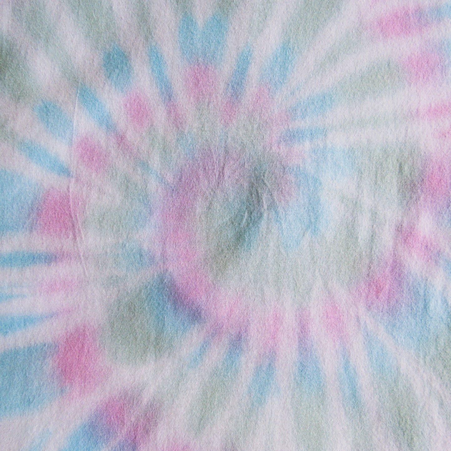 Pink, Aqua & Dark Green Spiral Tie Dye T Shirt