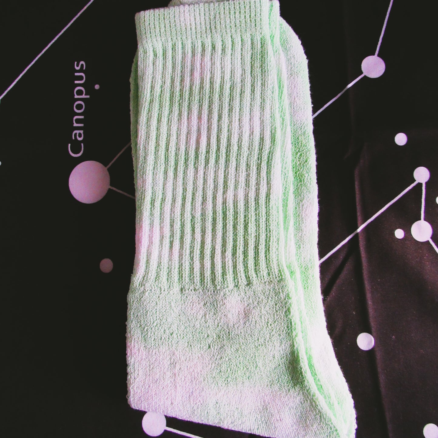 Grass Green Crumple Tie Dye Socks