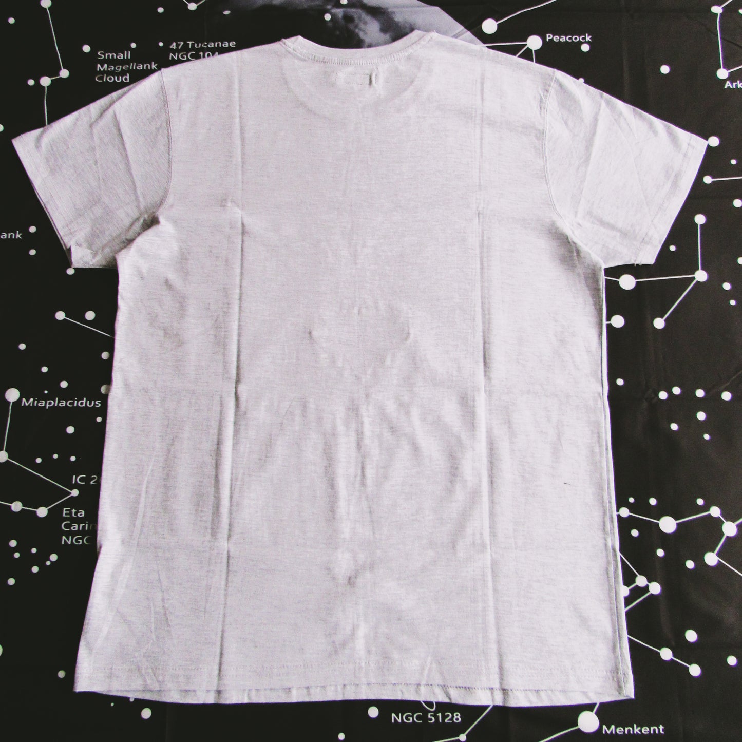 Plain Grey T Shirt With A Sewed On Patch