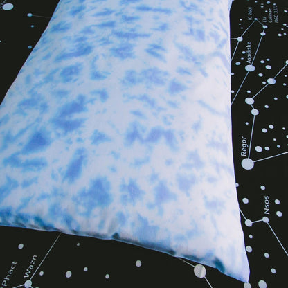 Blue Crumple Tie Dye Pillow Case