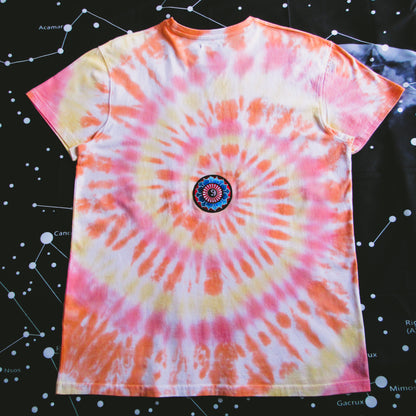 Red, Orange & Yellow Spiral Tie Dye T Shirt