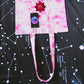 Rose Red & Misty Rose Crumple Tie Dye Tote Bag