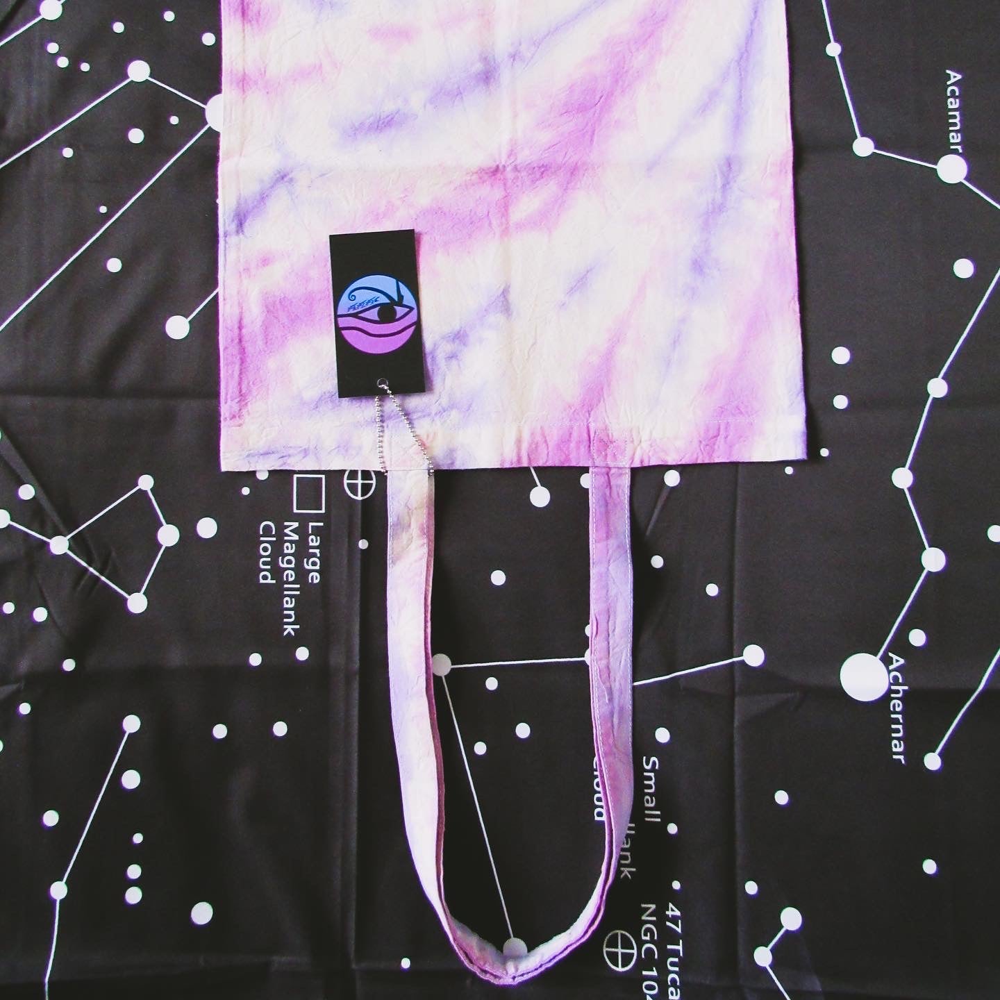 Dark Violet & Purple Sunburst Tie Dye Tote Bag