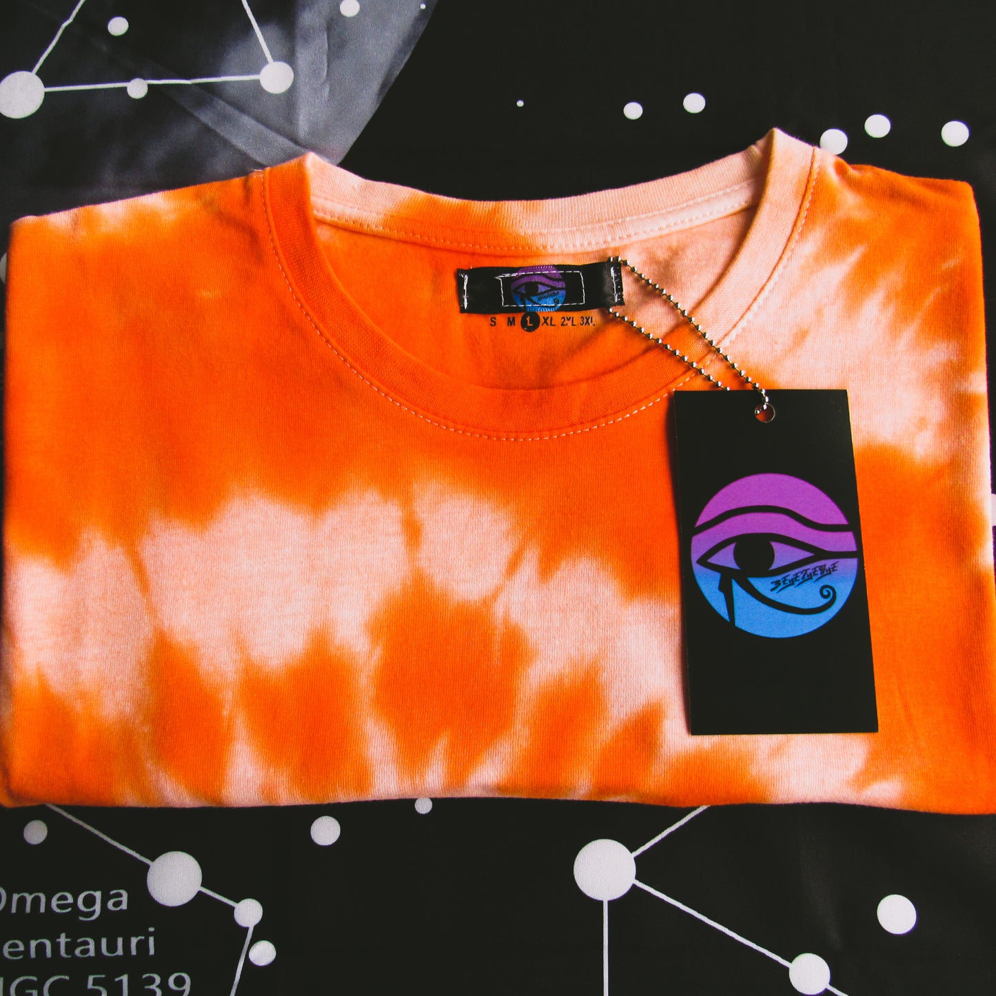 Orange Spiral Tie Dye T Shirt