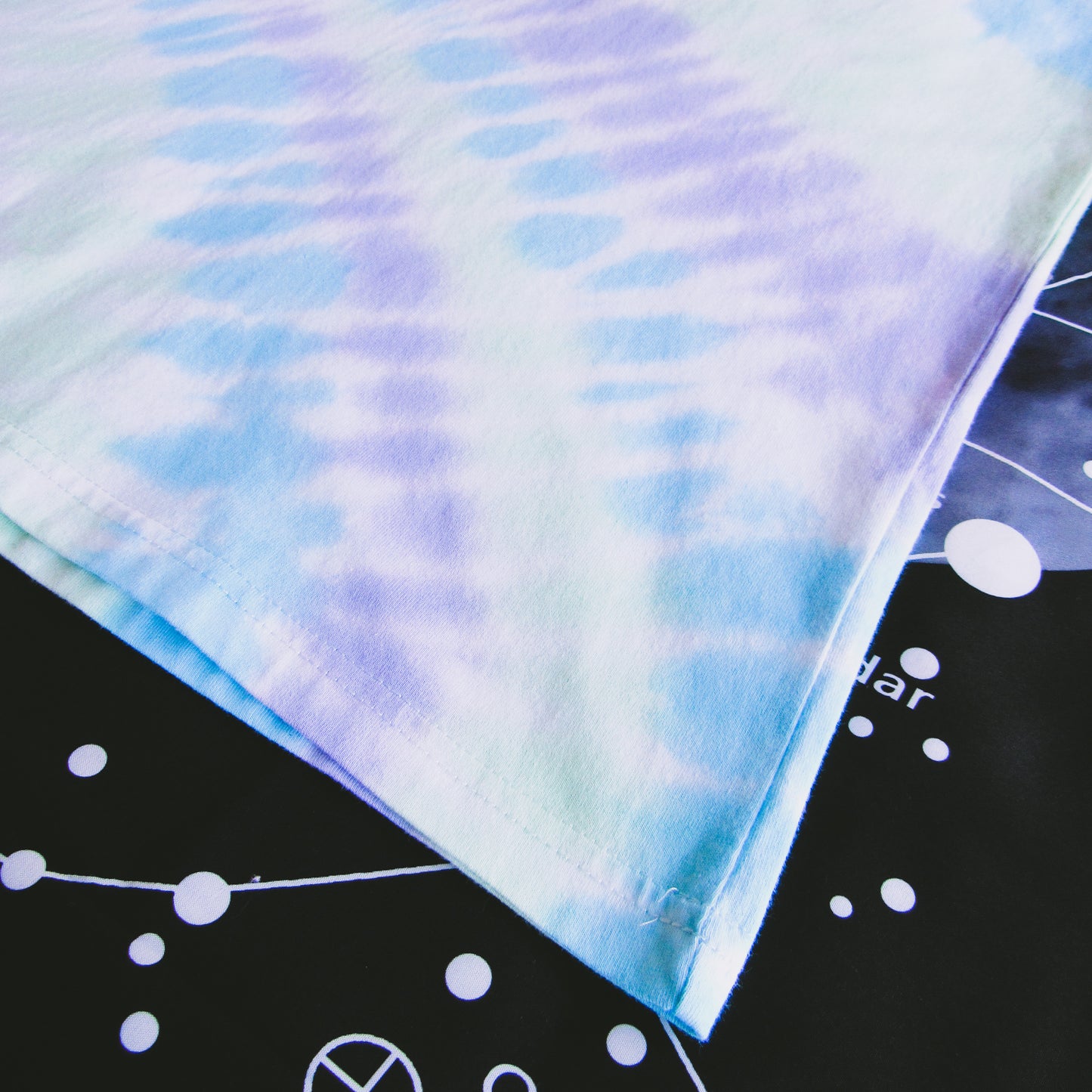 Grass Green, Sea Blue & Purple Sunburst Tie Dye T Shirt