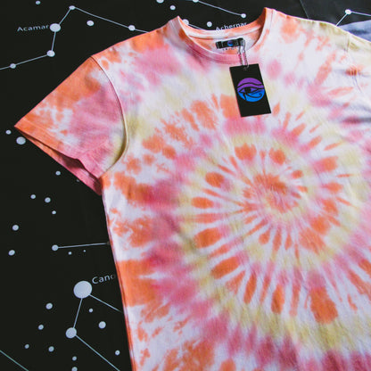 Red, Orange & Yellow Spiral Tie Dye T Shirt