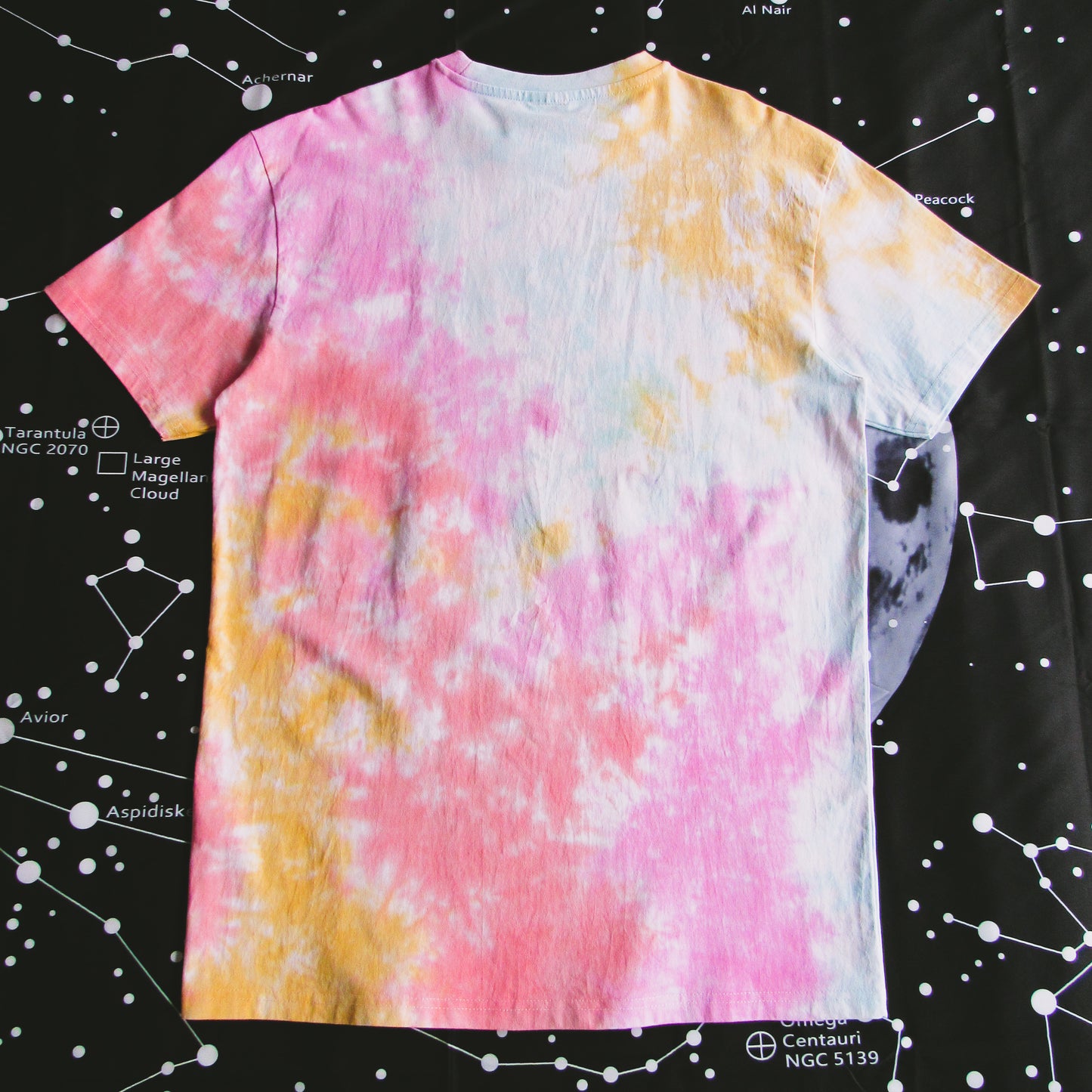 Red, Pink, Gold & Aqua Crumple Tie Dye Oversized T Shirt