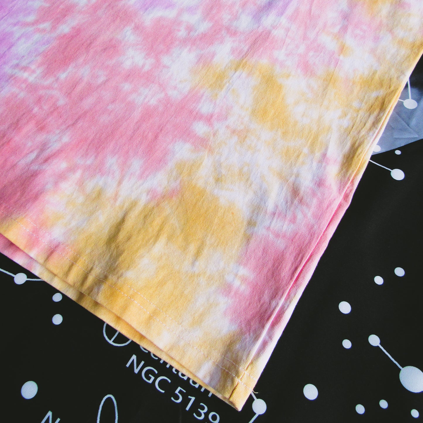 Red, Pink, Gold & Aqua Crumple Tie Dye Oversized T Shirt