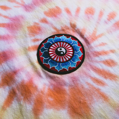 Red, Orange & Yellow Spiral Tie Dye T Shirt