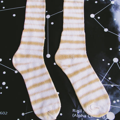 Brown Striped Tie Dye Socks