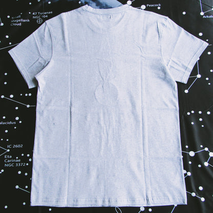 Plain Grey T Shirt With A Sewed On Patch