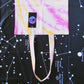 Gold & Red Violet Sunburst Tie Dye Tote Bag