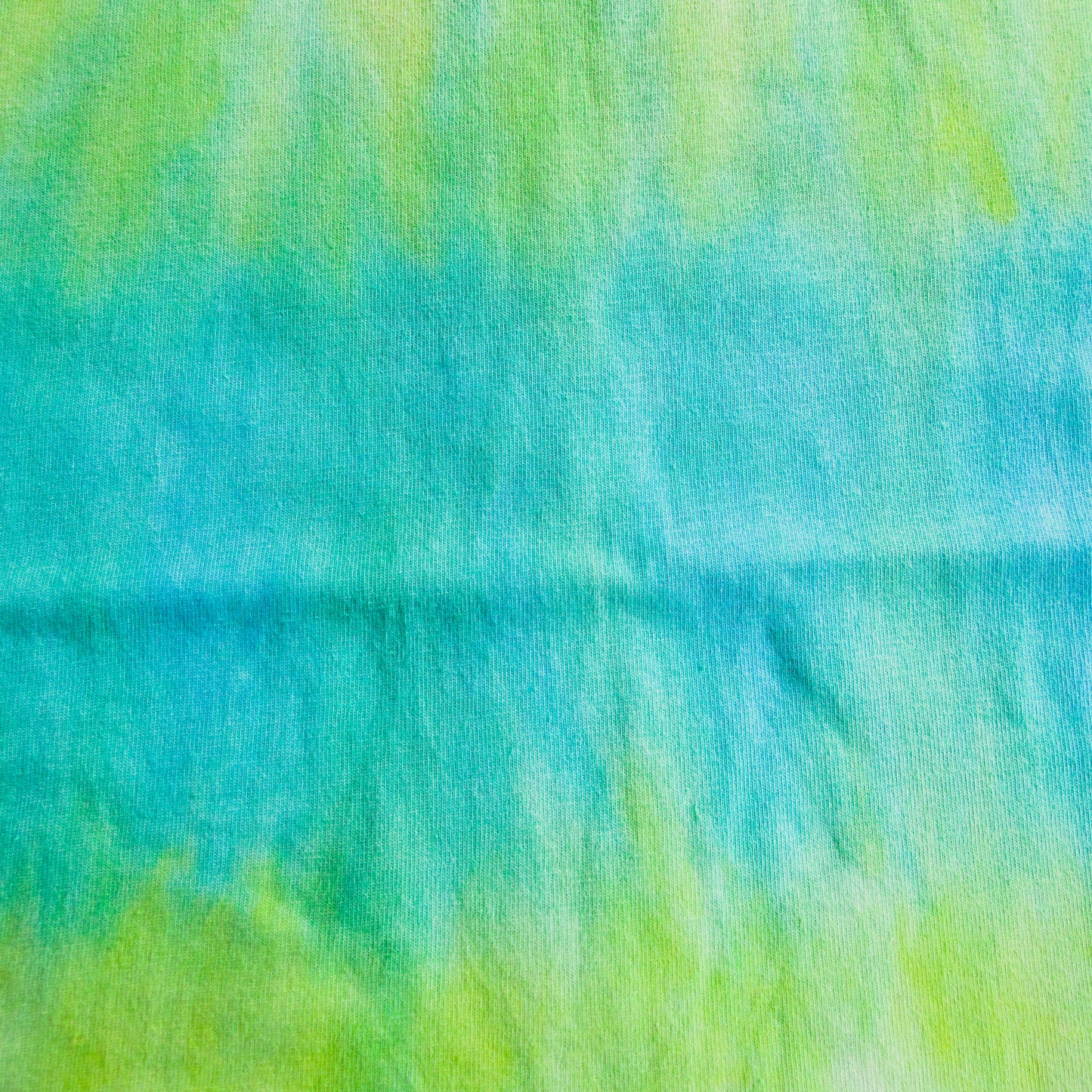 Lime Green & Turquoise Striped Tie Dye T Shirt