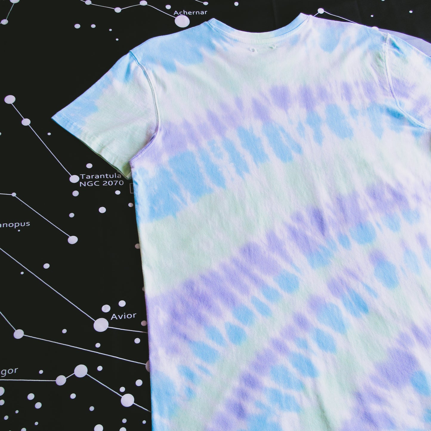 Grass Green, Sea Blue & Purple Sunburst Tie Dye T Shirt