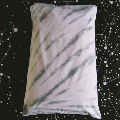 Dark Grey Sunburst Tie Dye Pillow Case