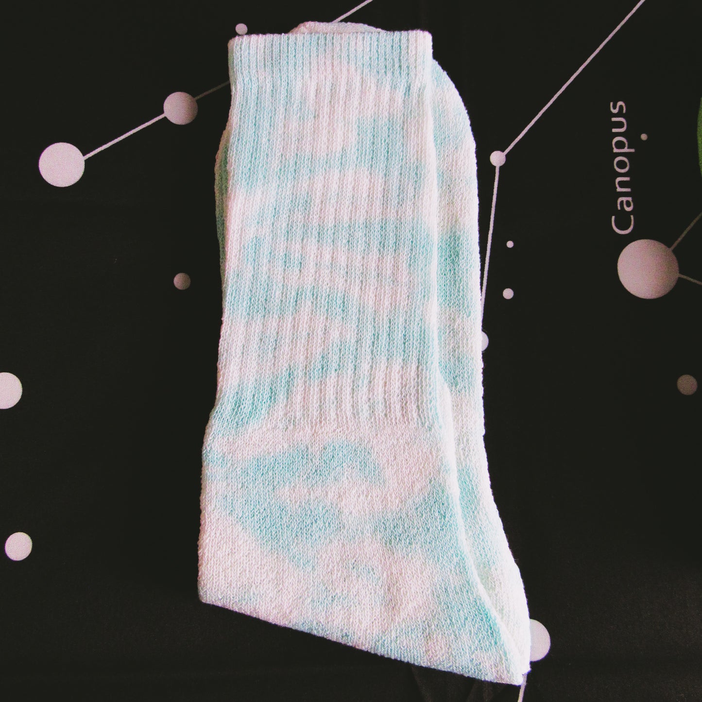 Aqua Crumple Tie Dye Socks