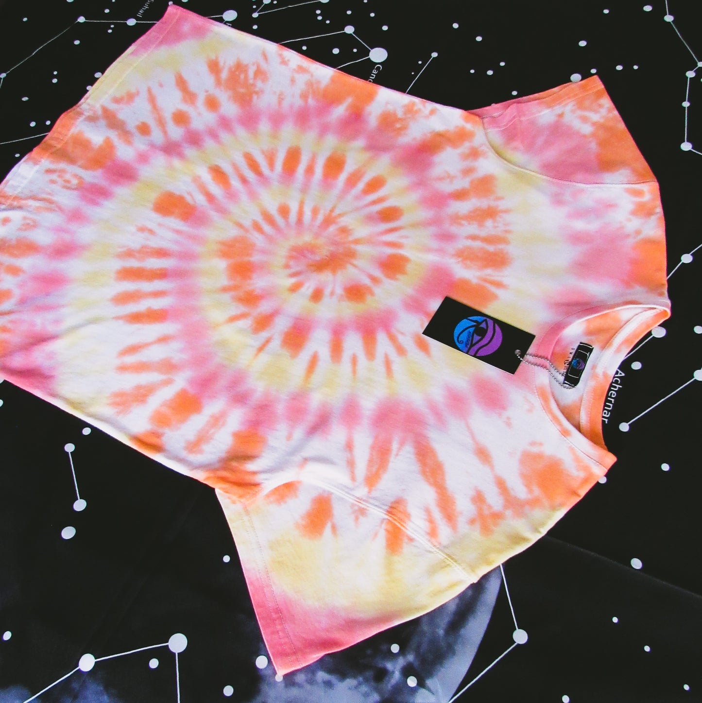 Red, Orange & Yellow Spiral Tie Dye T Shirt